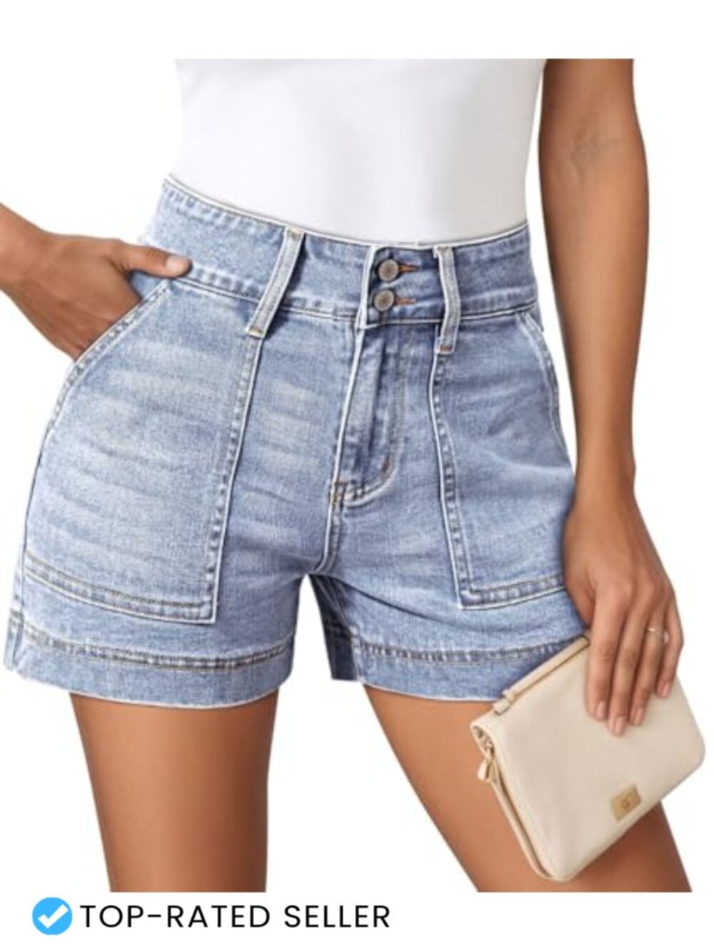 High Waisted Denim Shorts for Women, Casual Summer Hot Short Jean Shorts,